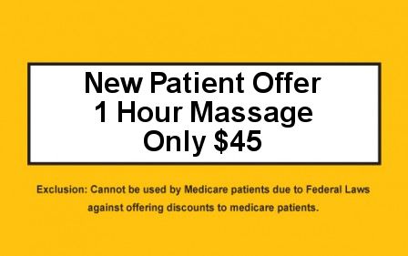 New Patient Offer 1 Hour Massage Only $45